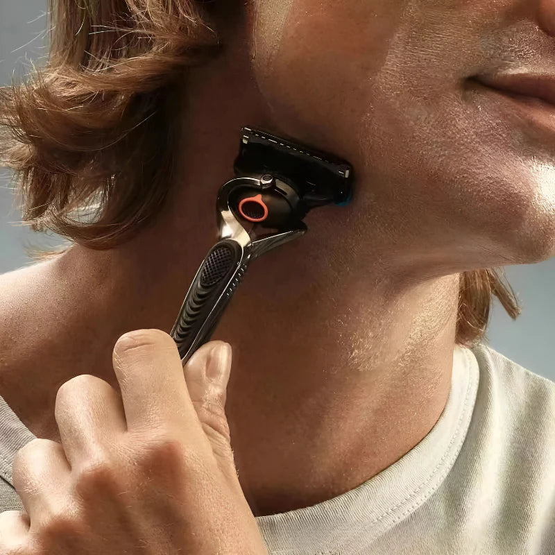 Men's Razor Blade Replacement, 48pcs Razor Blade & 1 Count Handle  | No Cuts Guaranteed