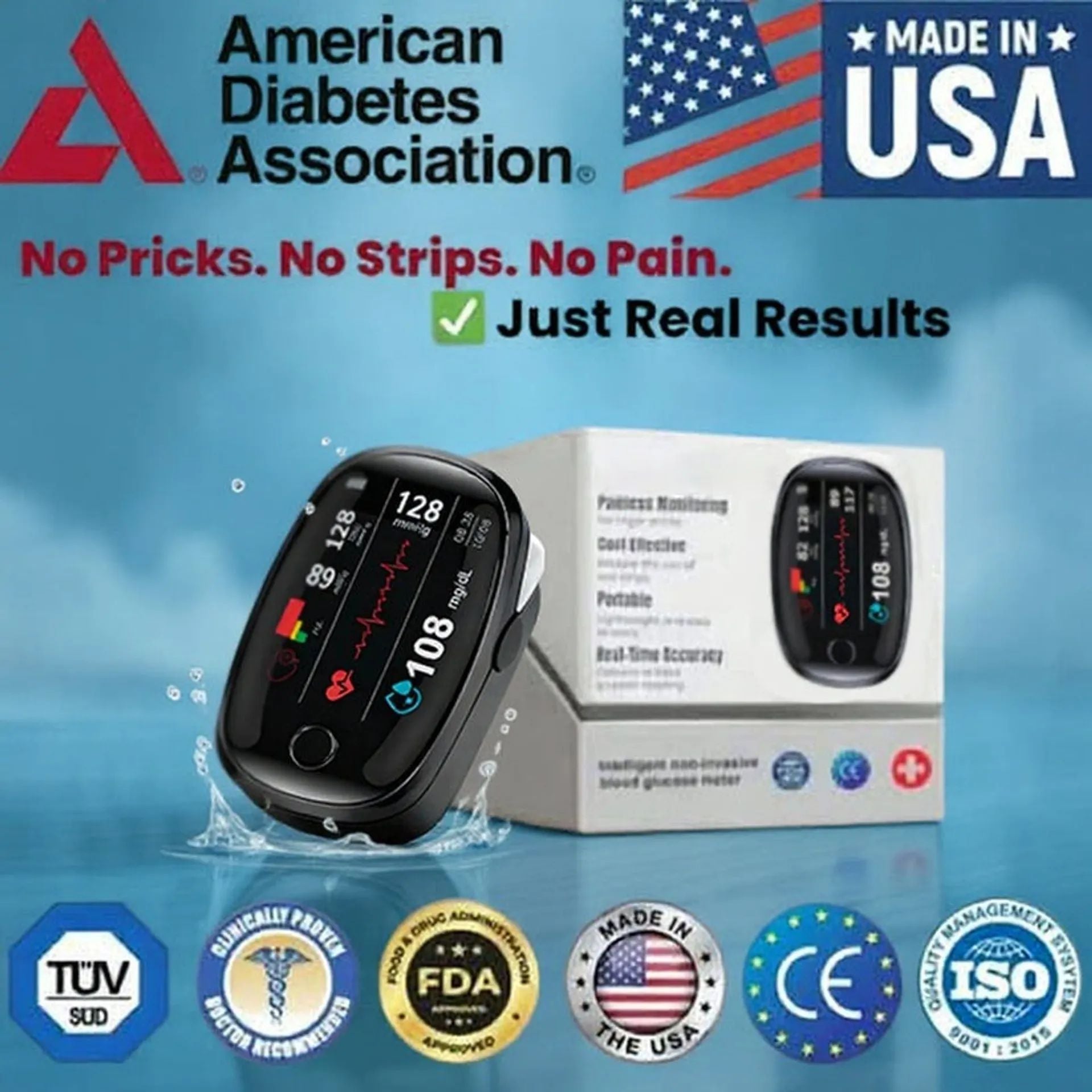 Non-Invasive Blood Glucose Meter| Imported from USA | 🚨Limited Stock Available🚨